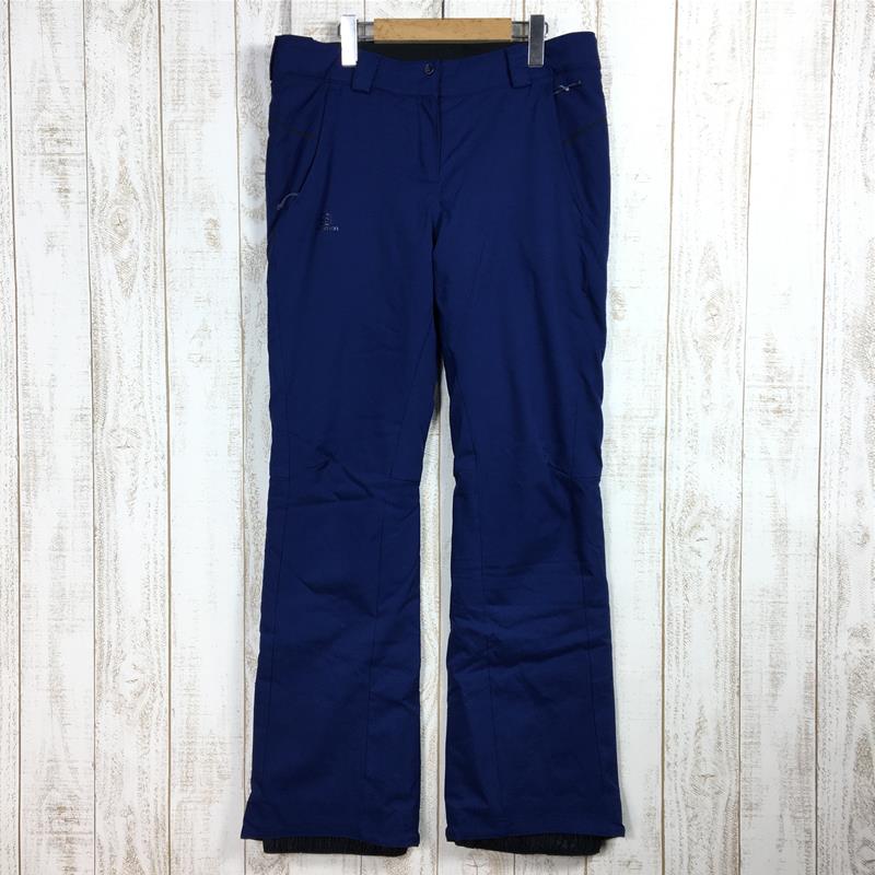 【女式M-常规海军蓝】Salomon Stream Season Pants 女式 Stormseason Pant W 滑雪裤 LC1005200 女式合成保暖长裤 下装