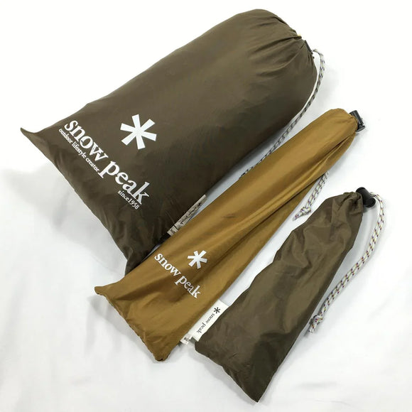 【OneSize ベージュ系】 Snowpeak ( スノーピーク ) ライトタープ ペンタ シールド 1人用 Stp-381 + ライトタープポール150 Tp-160 セット STP-381/TP-160  タープ キャンピングギア