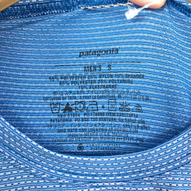 【Men's S ブルー系】 2014 Patagonia ( パタゴニア ) アウト ペーサー シャツ Men's Outpacer Shirt ポリエステル ウェア トップス インナー シャツ ショートスリーブTシャツ クルーネック 化繊 z00054278