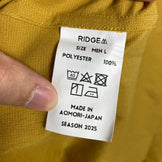 Ridge Mountain Gear 男士大号黄色基础款长袖衬衫，乡村芥末黄。涤纶。