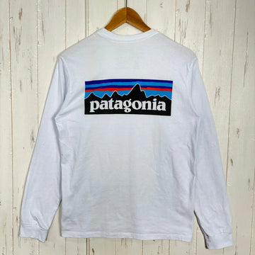 【Men's XS ホワイト系】 2021 Patagonia ( パタゴニア ) ロングスリーブ P-6 ロゴ レスポンシビリティー Long-Sleeved P-6 Logo Responsibili-Tee WHI リサイクルコットン混 コットン ウェア トップ - 0
