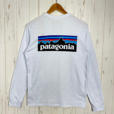 【Men's XS ホワイト系】 2021 Patagonia ( パタゴニア ) ロングスリーブ P-6 ロゴ レスポンシビリティー Long-Sleeved P-6 Logo Responsibili-Tee WHI リサイクルコットン混 コットン ウェア トップ