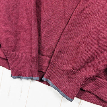 男士 M 红色 Smartwool Sportknit 半拉链美利奴羊毛长袖衬衫 (Z00052790)