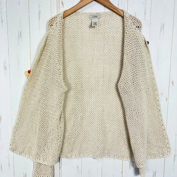 【Women's M ベージュ系】 Llbean ( エルエルビーン ) ニット カーディガン Knit Cardigan ウェア トップス アウター ジャケット コットン z00060527  コットン アウター ジャケット トップス ウェア