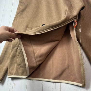 Men's Small Beige Ridge Mountain Gear Power Stretch Pull Hoodie, Desert Dune, Polyester, Top, Undershirt, Hoodie