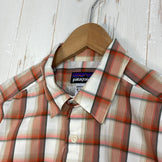 【Men's XS オレンジ系】 2013 Patagonia ( パタゴニア ) ロングスリーブ ゴーン アゲイン シャツ Long-Sleeved Gone Again Shirt TPD ナイロン ウェア トップス インナー シャツ ロングスリーブシャツ 化繊