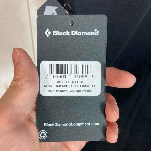 【Men's L ブラック系】 Black Diamond ( ブラックダイヤモンド ) ショートスリーブ イクイップメント フォー アルピニスト ティー SS Equipment For Alpinist Tee オーガニックコットン ウェア トップス インナー