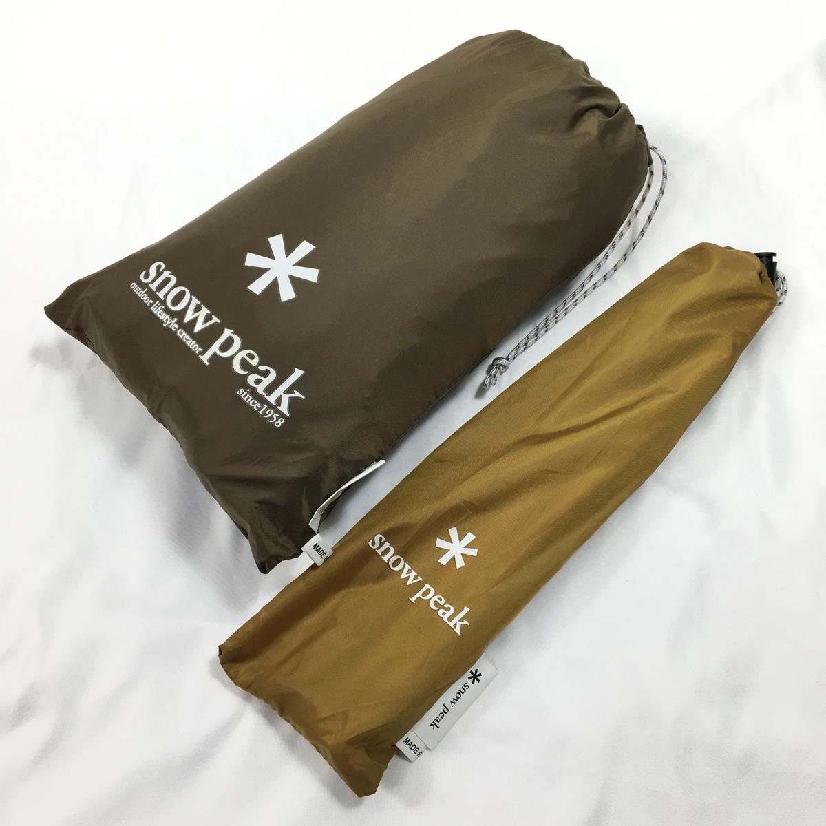 [OneSize 米色] Snowpeak 轻型防水布五角盾适合 1 人 Stp-381 + 轻型防水布杆 150 Tp-160 套装 STP-381 防水布露营装备