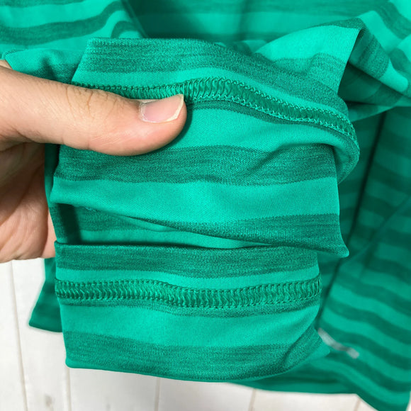 【Women's M グリーン系】 Berghaus ( バーグハウス ) ストライプ ベースクルー ロングスリーブ Stripe Base Crew LS AF ポリエステル ウェア トップス インナー シャツ ロングスリーブTシャツ クルーネック 化繊 z00058