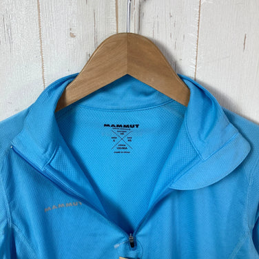 [Men's XS Blue] Mammut Performance Dry Zip Longsleeve - Polyester Wear Top Inner Shirt Long Sleeve Shirt Synthetic z000572