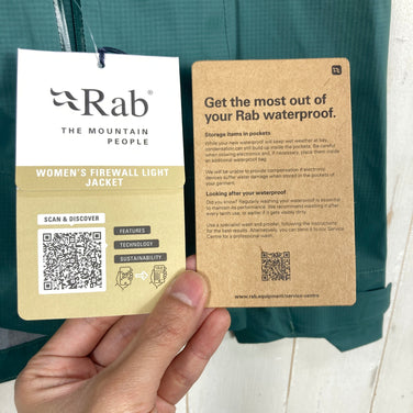 【Women's S グリーン系】 Rab ( ラブ ) ファイアウォール ライト ジャケット ウィメンズ Firewall Light Jacket Womens QWG-93 Green Slate z00058289 Green Slate レインシェル アウター