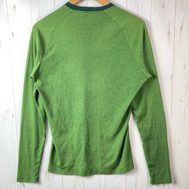 [Men's Small Green] 2011 Patagonia Capilene 2 Lightweight Crew Polyester T-Shirt, Long Sleeve, Crew Neck
