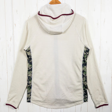 男女通用 M 象牙色山地武术 | MMA（山地武术）Power Grid 拉链连帽衫，象牙色涤纶，外套，夹克