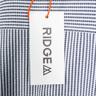 男式小号灰色 Ridge Mountain Gear 基本款长袖衬衫，条纹，灰色/白色，涤纶，上衣