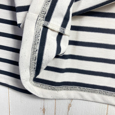 男士 ML 象牙色 Bring Basque 衬衫，裁剪缝制，米白色 x 黑色，涤纶，长袖圆领 T 恤，合成纤维，长袖，米白色 x 黑色，合成纤维，长袖