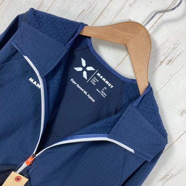 【Women's XS ネイビー系】 Mammut ( マムート ) アイガー スピード ミッドレイヤー ハイブリッド フーデッド ジャケット Eiger Speed ML Hybrid Hooded Jacket Women Eiger Extreme 防風 ストレッチ