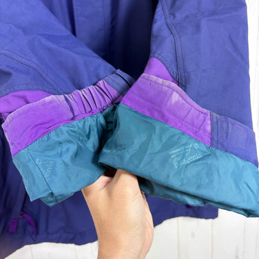 【Unisex S ネイビー系】 1993 Patagonia ( パタゴニア ) ガイド シェル Guide Shell Blueberry / Bright Purple / Bluegrass ビンテージ オリジナル 入手困難 ナイロン ウェア トップス アウタ