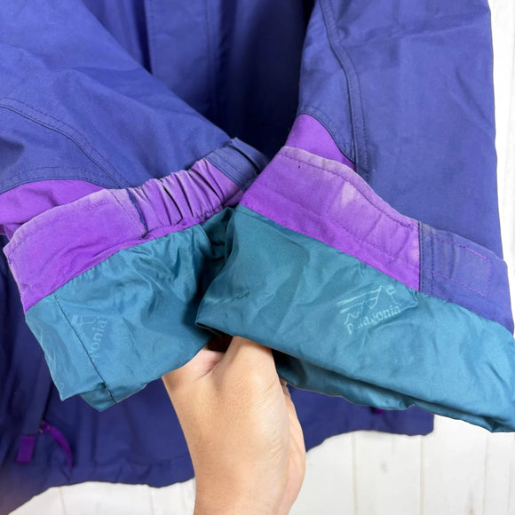 【Unisex S ネイビー系】 1993 Patagonia ( パタゴニア ) ガイド シェル Guide Shell Blueberry / Bright Purple / Bluegrass ビンテージ オリジナル 入手困難 ナイロン ウェア トップス アウタ