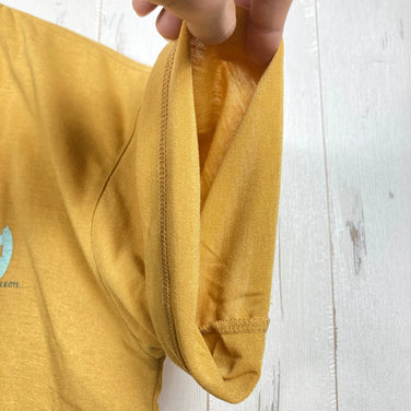 Montbell Breeze Span T 恤，男式中号，黄色，涤纶，短袖圆领，合成纤维，短袖 T 恤，...