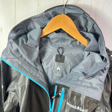 男式小号黑色 Montbell Peak Dry Shell（已停产，难寻）尼龙防雨夹克，带 GORE-TEX ShakeDry 功能