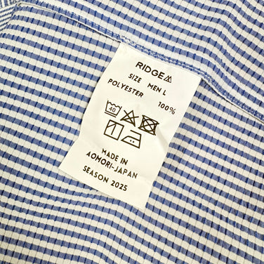 【Men's L ブルー系】 Ridge Mountain Gear ( リッジマウンテンギア ) ベーシック ショートスリーブ シャツ ストライプ Basic Short Sleeve Shirt Stripe  Blue × White z00055793 B
