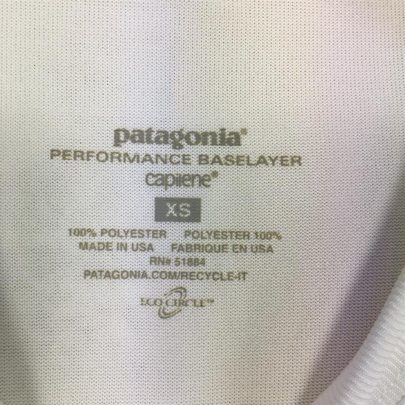 【Men's XS ホワイト系】 Patagonia ( パタゴニア ) キャプリーン1 シルクウェイト グラフィック Tシャツ 45320 International Men's WHT White 化繊 ショートスリーブTシャツ クルーネック インナー シャツ ト