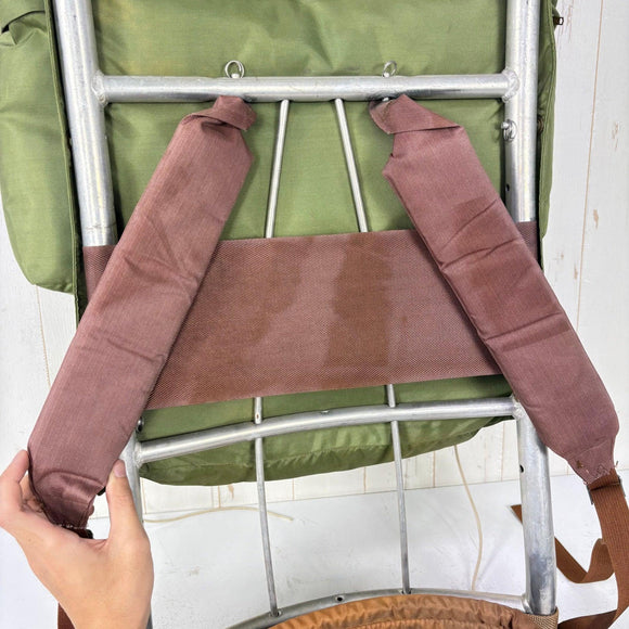 【Unisex OneSize グリーン系】 1960s Rei ( アールイーアイ ) エクスターナルフレームザック External Frame Backpack 旧タグ ビンテージ オリジナル 入手困難 Cruiser系 バッグ ストレージ バックパック 容量【30L～54