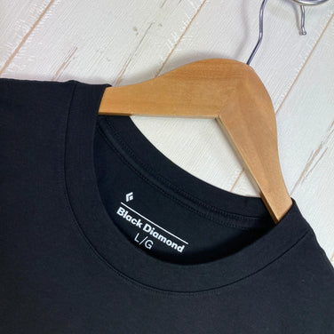 Black Diamond 男士短袖登山装备 T 恤 (SS) - 有机棉，L 码，黑色。