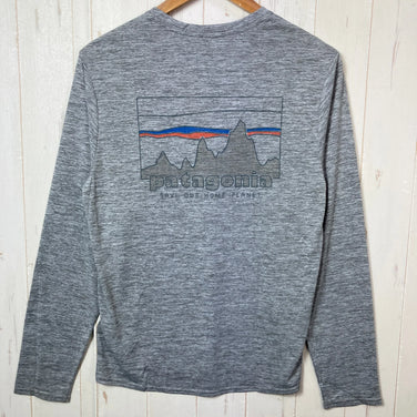 [Men's XS Gray] 2023 Patagonia Long-Sleeved Capilene Cool Daily Graphic Shirt SKFE Polyester