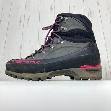 【Women's 24.3cm グレー系】 La Sportiva ( ラ・スポルティバ ) トランゴ アルプ エボ GTX ウーマン TRANGO ALP EVO GTX WOMAN Carbon / Cherry GORE-TEX｜Vibram｜Perwangerレザー フ