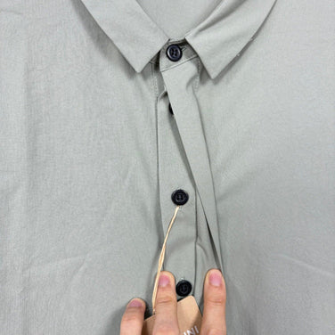 【Men's M グリーン系】 Houdini ( フーディニ ) メンズ コスモ シャツ M's Cosmo Shirt 238724 FROST GREEN z00055925 FROST GREEN 化繊 ショートスリーブシャツ インナー シャツ トップス ウ