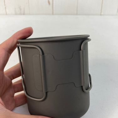 【OneSize グレー系】 Vargo ( ヴァーゴ ) チタニウム トラベルマグ 450 Titanium 450 Travel Mug シングルウォール フォールディングハンドル チタン クックウェア クッカー コッフェル z00060814  クッカー コ