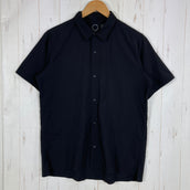 【Men's M ブラック系】 Yamatomichi ( 山と道 ) UL ショートスリーブ シャツ UL Short Sleeve Shirt シャドウリップ 超軽量 ポリエステル ウェア トップス インナー シャツ ショートスリーブシャツ 化繊 z000610