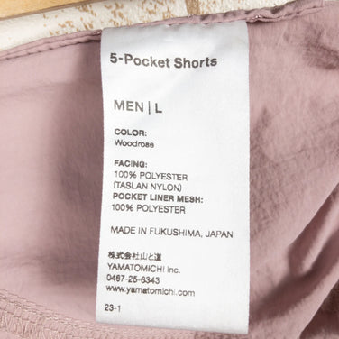 【Men's L ピンク系】 Yamatomichi ( 山と道 ) ファイブ ポケット ショーツ 5-Poket Shorts Woodross ポリエステル ウェア ボトムス ショーツ ショートパンツ z00051291 Woodross ショーツ ショー - 【公式】2ndGEAR（セカンドギア）Webショップ【登山用品・アウトドア用品専門 買取販売店】