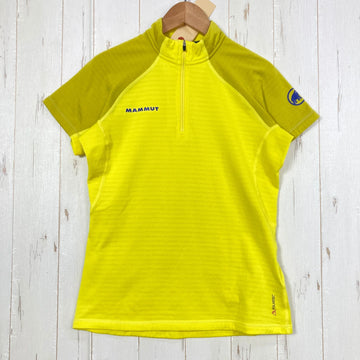 【Women's S イエロー系】 Mammut ( マムート ) イリニザ ジップ ティー Illiniza Zip-T ポリエステル ウェア トップス インナー シャツ ショートスリーブシャツ 化繊 ポーラテック・パワーグリッド z00054177  化繊 ショート