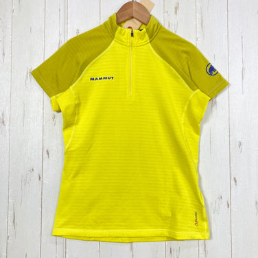 【Women's S イエロー系】 Mammut ( マムート ) イリニザ ジップ ティー Illiniza Zip-T ポリエステル ウェア トップス インナー シャツ ショートスリーブシャツ 化繊 ポーラテック・パワーグリッド z00054177  化繊 ショート