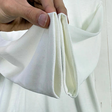 【Unisex S White】 Bring DRYCOTTONY Long sleeve T-shirt Polyester Wear Tops Inner Shirt Long sleeve T-shirt Crew neck Synthetic fiber