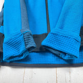 Montura Men's Stretch Color Hoody Jacket, Size Small, Blue. Polyester fleece outerwear jacket with Polartec Power Grid (z000).