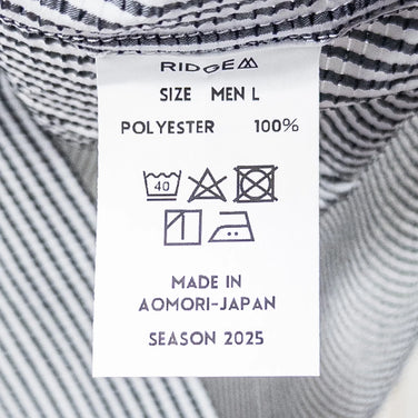 【Men's L グレー系】 Ridge Mountain Gear ( リッジマウンテンギア ) ベーシック ロングスリーブ シャツ ストライプ Basic Long Sleeve Shirt Stripe Grey x White ポリエステル ウェア トップ - 【公式】2ndGEAR（セカンドギア）Webショップ【登山用品・アウトドア用品専門 買取販売店】