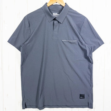 【Men's M グレー系】 Jackwolfskin ( ジャックウルフスキン ) ハーフボタンシャツ ポリエステル ウェア トップス インナー シャツ ショートスリーブシャツ 化繊 z00053102  化繊 ショートスリーブシャツ インナー シャツ トップス