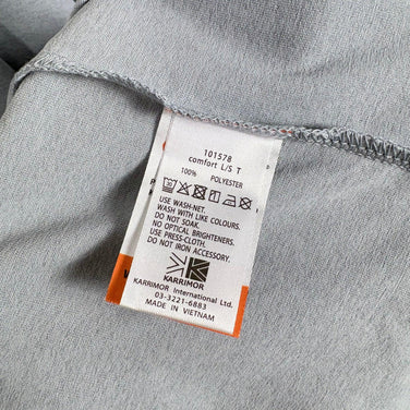 【Men's S グレー系】 Karrimor ( カリマー ) コンフォート ロング スリーブ ティー comfort L/S T ライトグレー ポリエステル ウェア トップス インナー シャツ ロングスリーブTシャツ クルーネック 化繊 z00058003 ラ