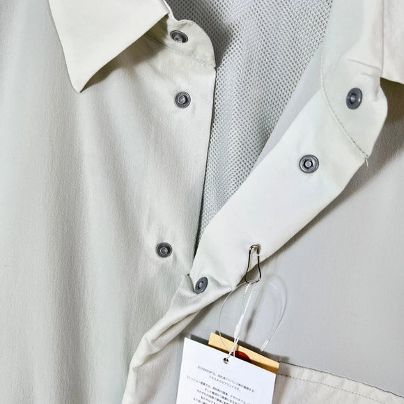 【Unisex L アイボリー系】 Paper Sky Wear ( ペーパースカイ ウェア ) ウィンドビッグシャツ WIND BIG SHIRT ECRU ナイロン ウェア トップス インナー シャツ ロングスリーブシャツ 化繊 z00053708 ECRU 化繊