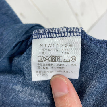 【Women's L ネイビー系】 The North Face ( ザ・ノースフェイス ) ショートスリーブ ウール ミックス Tシャツ ポリエステル ウェア トップス インナー シャツ ショートスリーブTシャツ クルーネック ウール z00058998  ウール シ