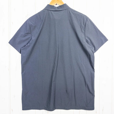 Men's Medium Gray Jackwolfskin Half-Button Shirt, Polyester, Short Sleeve, Synthetic, Top, Undershirt, z00053102