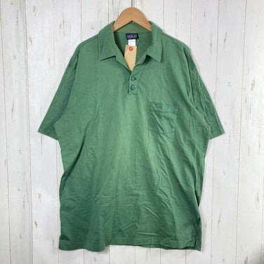 【Men's L グリーン系】 2008 Patagonia ( パタゴニア ) スウィーキー クリーン ポロシャツ Squeaky Clean Polo Shirt MED オーガニックコットン ウェア トップス インナー シャツ ショートスリーブシャツ コットン