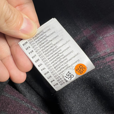 男士 M 码紫色 Aclima LeisureWool ReBorn 羊毛衬衫 106310 369 格纹深灰/酒红色 z00055898 369