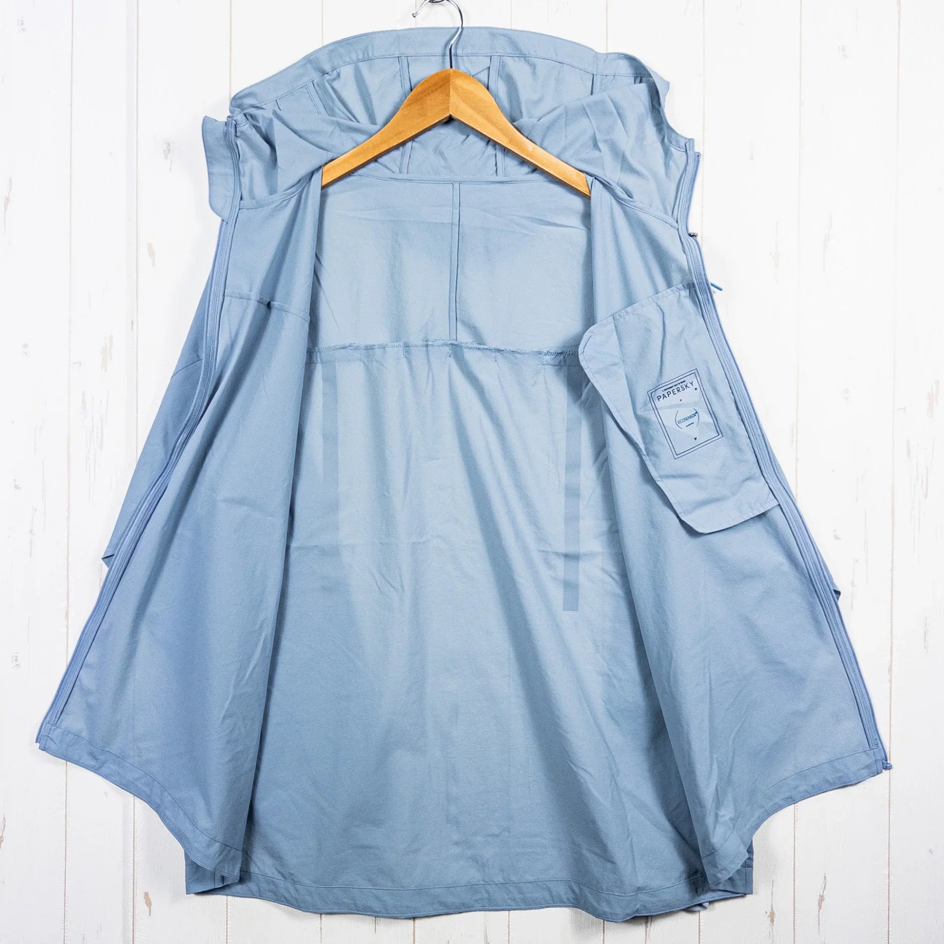 【Unisex M ブルー系】 Paper Sky Wear（ペーパースカイ ウェア） ウィンド シェル フーディー WIND SHELL HOODIE 73（Blue Gray） ナイロン ウェア トップス インナー シャツ フーディ 化繊 z00052193 7 - 【公式】2ndGEAR（セカンドギア）Webショップ【登山用品・アウトドア用品専門 買取販売店】