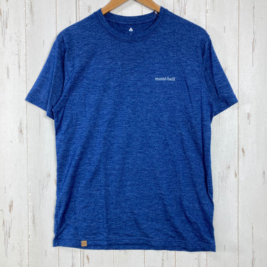 【Men's M ブルー系】 Montbell ( モンベル ) メリノウールプラスライトT Men's Merino Wool Plus Light T Men's ウール混 UVカット メリノウール ウェア トップス インナー シャツ ショートスリーブTシャツ