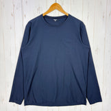 【Men's M ネイビー系】 Houdini ( フーディニ ) カバー クルー Cover Crew ポリエステル ウェア トップス インナー シャツ ロングスリーブTシャツ クルーネック 化繊 z00059686  化繊 ロングスリーブTシャツ クルーネック