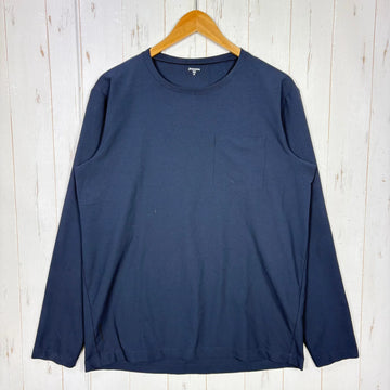 【Men's M ネイビー系】 Houdini ( フーディニ ) カバー クルー Cover Crew ポリエステル ウェア トップス インナー シャツ ロングスリーブTシャツ クルーネック 化繊 z00059686  化繊 ロングスリーブTシャツ クルーネック